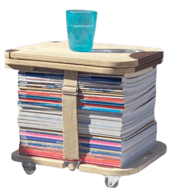 bibliothèque Millefeuille attablé